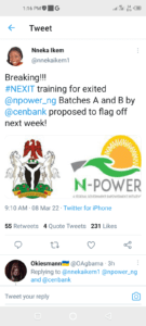 FG Officially Announced the Commencement of NEXIT Training Date