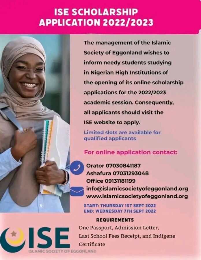 Islamic Society of Eggon Land Scholarship 2022