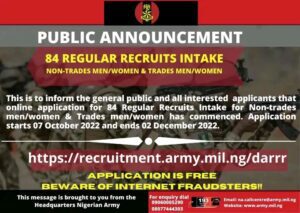 Nigerian Army 84th Regular Recruit Intake 2022 1 Nigerian Army 84th Regular Recruit Intake 2022