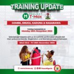 Project T-Max Training in Kaduna|Gombe|Enugu|Nasarawa Commences November 28